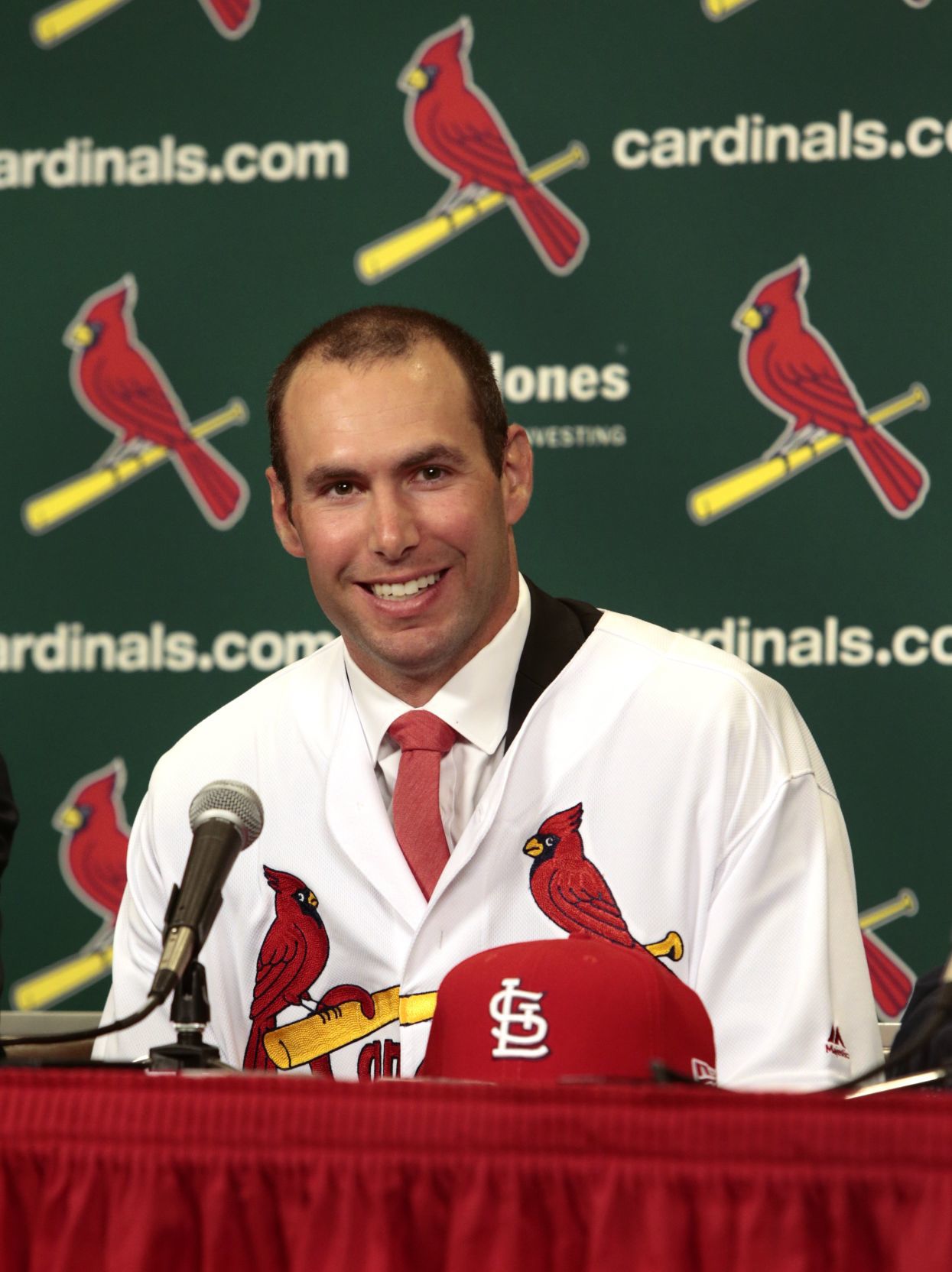 The cardinals present Paul Goldschmidt